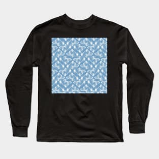 Pattern with a drawing of a dog head in profile Long Sleeve T-Shirt